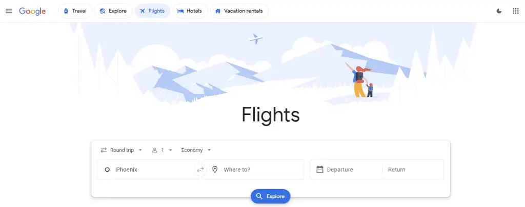 Google Flights Search
